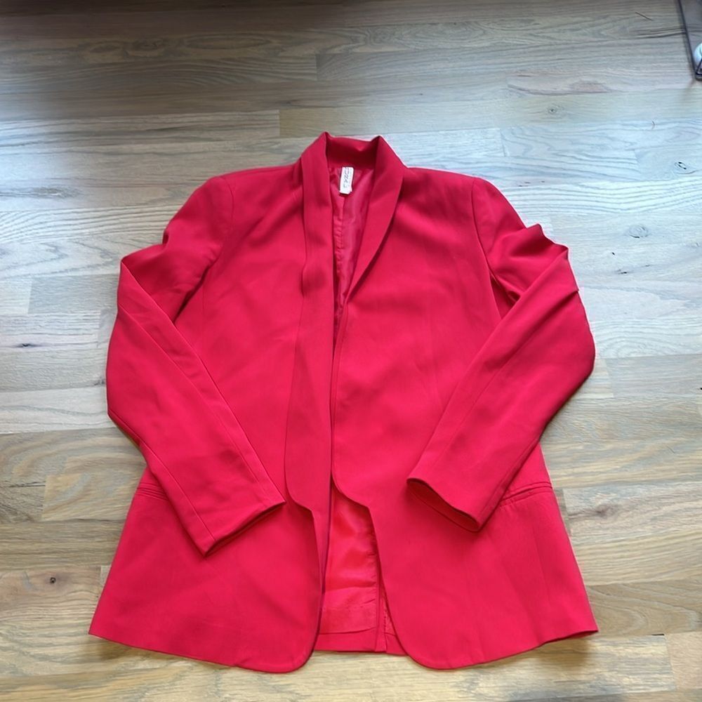 Mural Pink Womens Boyfriend Blazer Size XS
